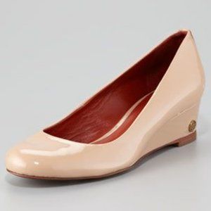 Tory Burch  Annelise Patent Leather Low-Wedge Pump